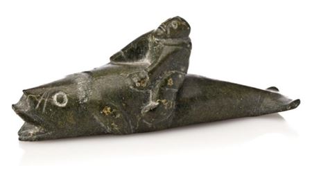 Sample artwork by Rupee Natsiapik (Born 1933), known for sculpture - View similar artists and auction records