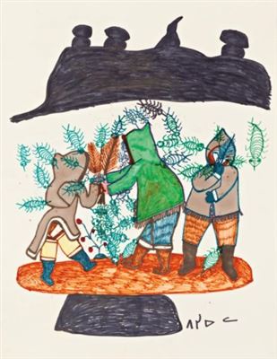 Untitled (People Pestered by Mosquitoes) ca. 1971-73