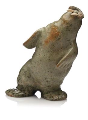 Dancing Walrus ca. 1970 by Philip Pitseolak - Auction record, sale price, and art valuation. Compare with similar artists and explore comparable artworks.