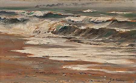 Beach at Ward's Island, Toronto by John Forbes - Auction record, sale price, and art valuation. Compare with similar artists and explore comparable artworks.