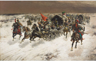 Sample artwork by Adolf Baumgartner (1850 - 1924), known for landscape, genre, still life painting, russian horses, battle scenes - View similar artists and auction records