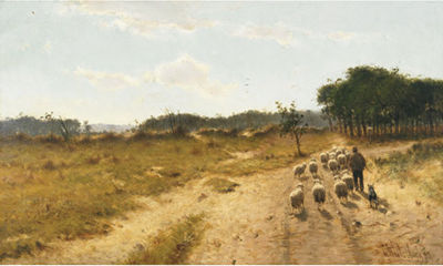 RETURNING WITH THE FLOCK by Cornelis Westerbeek - Auction record, sale price, and art valuation. Compare with similar artists and explore comparable artworks.