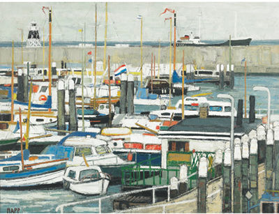 PORT DE TERNEUZEN - HOLLAND by Ginette Rapp - Auction record, sale price, and art valuation. Compare with similar artists and explore comparable artworks.