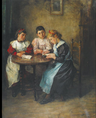 CHILDREN AROUND A TABLE