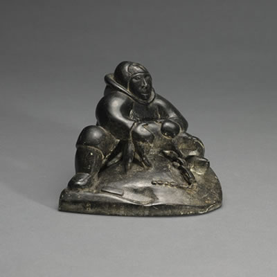 HUNTER RELEASING FOX by Syollie Weetaluktuk - Auction record, sale price, and art valuation. Compare with similar artists and explore comparable artworks.