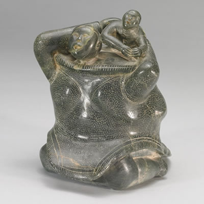 Sample artwork by Levi Qumaluk (1919 - 1997), known for inuit stone sculpture carving, printmaking - View similar artists and auction records