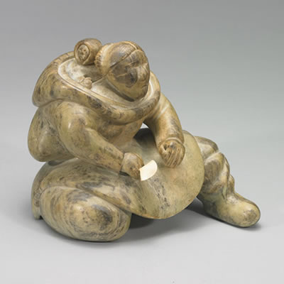 Sample artwork by Moses Aupaluktuk (1924 - 1983), known for inuit sculpture - View similar artists and auction records