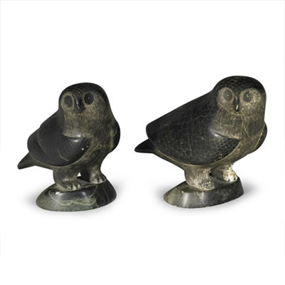 TWO PERCHED BIRDS