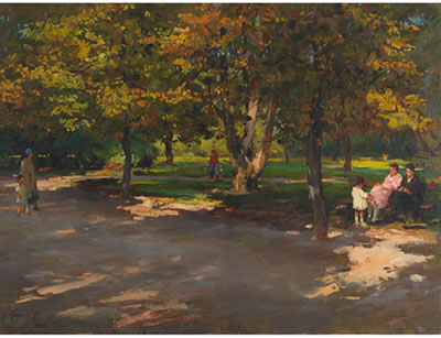 CHILDREN IN THE PARK by Ferenc Gaal - Auction record, sale price, and art valuation. Compare with similar artists and explore comparable artworks.