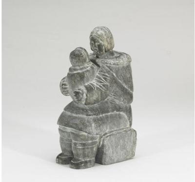 MOTHER WITH CHILD HOLDING A KAMIK
