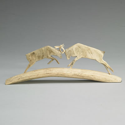 CHARGING CARIBOU by Jacob Irkok - Auction record, sale price, and art valuation. Compare with similar artists and explore comparable artworks.