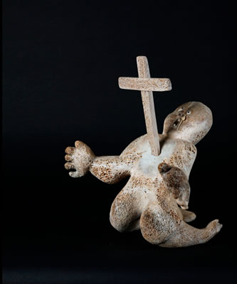 DEMON IMPALED BY A CROSS
