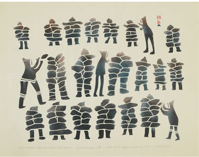 Sample artwork by Kiakshuk (1886 - 1966), known for inuit theme engraving, drawing, printmaking - View similar artists and auction records
