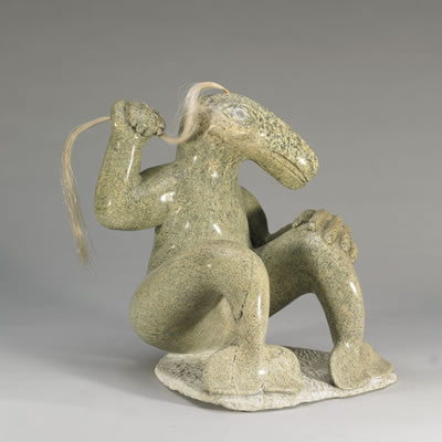 Sample artwork by Iola Ikkidluak (1936 - 2003), known for sculpture - View similar artists and auction records