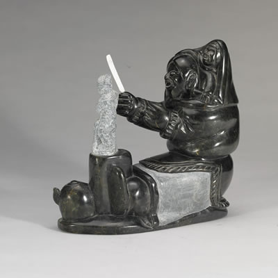 MOTHER AND CHILD CARVING