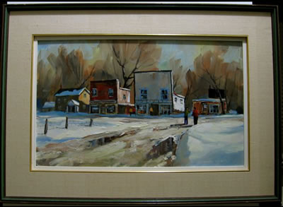 QUAINT QUARTET, SMITHVILLE, ONT. by Douglas Ferguson Elliott - Auction record, sale price, and art valuation. Compare with similar artists and explore comparable artworks.
