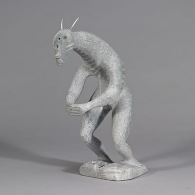 CARIBOU MAN by David Piqtoukun - Auction record, sale price, and art valuation. Compare with similar artists and explore comparable artworks.