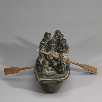 Sample artwork by Ennutsiak Ennutsiak (1896 - 1967), known for inuit sculpture, stone and wood carving - View similar artists and auction records