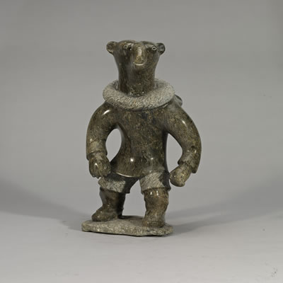 BEAR SHAMAN by Iola Ikkidluak - Auction record, sale price, and art valuation. Compare with similar artists and explore comparable artworks.