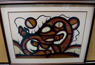 Sample artwork by Joshim Kakegamic (1952 - 1993), known for animals, birds, fish, allegory and mythology painting, printmaking - View similar artists and auction records