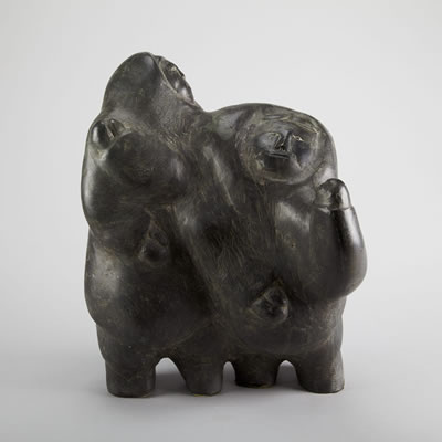 Sample artwork by Peter Paloogahyak Sevoga (1940 - 2007), known for inuit sculpture, stone carving and stone cut prints - View similar artists and auction records