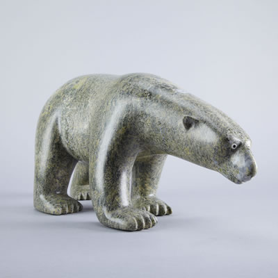 WALKING POLAR BEAR by Adamie Ashevak - Auction record, sale price, and art valuation. Compare with similar artists and explore comparable artworks.