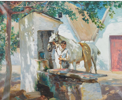 BOY AND HIS HORSE AT VALENCIA, 1922
