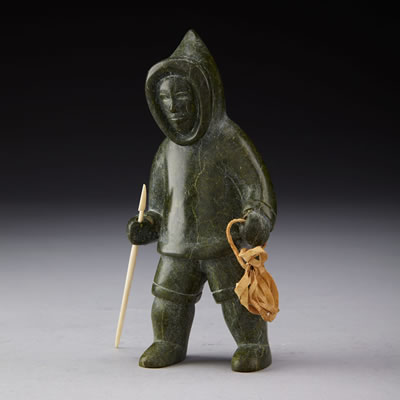 HUNTER WITH SPEAR by Kapik Kolola - Auction record, sale price, and art valuation. Compare with similar artists and explore comparable artworks.