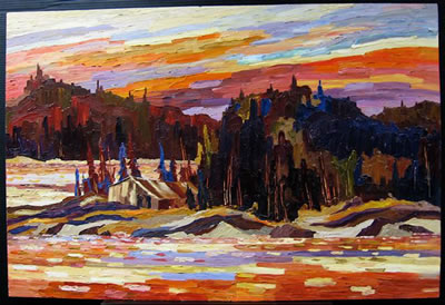 Sample artwork by Arthur George Lloy (1929 - 1986), known for expressionist, fauvist and plein-air wilderness landscape painting - View similar artists and auction records