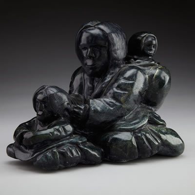 MOTHER AND CHILDREN by Morris Alorut - Auction record, sale price, and art valuation. Compare with similar artists and explore comparable artworks.