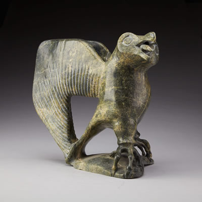 FALCON by Mikigak Kingwatsiak - Auction record, sale price, and art valuation. Compare with similar artists and explore comparable artworks.