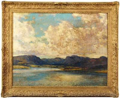 CLOUDY DAY ON A HIGHLAND LAKE