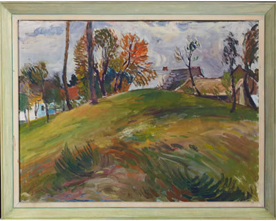 VIEW OF VILLAGE HOUSES ON A HILLTOP by Jiri Hornik - Auction record, sale price, and art valuation. Compare with similar artists and explore comparable artworks.