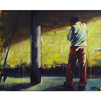 STREET SCENE (MAN WITH RED PANTS) by Lester Manuel Corso - Auction record, sale price, and art valuation. Compare with similar artists and explore comparable artworks.