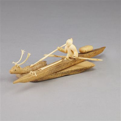 HUNTING CARIBOU BY KAYAK