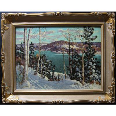 WINTER LAKE SCENE