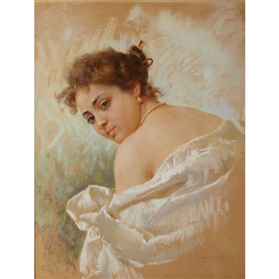 BEAUTY IN SATIN AND PEARLS