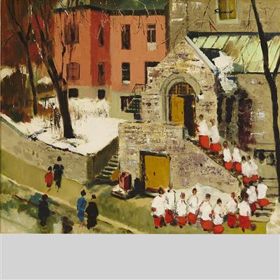 CHOIR BOYS by William Showell - Auction record, sale price, and art valuation. Compare with similar artists and explore comparable artworks.