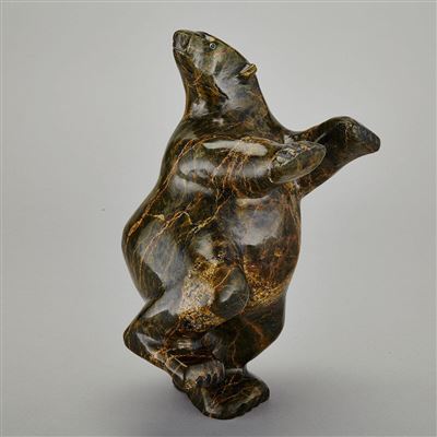 DANCING BEAR by Enook Manomie - Auction record, sale price, and art valuation. Compare with similar artists and explore comparable artworks.