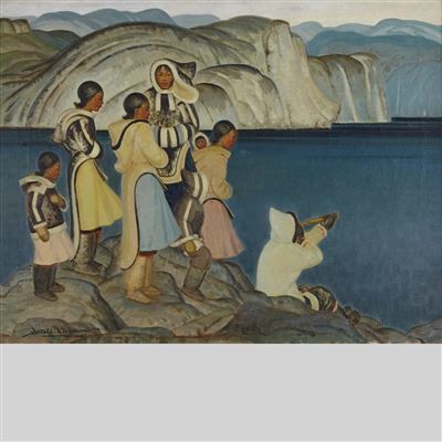 UTAKIJUT - THE WAITING ONES by Thomas Harold Beament - Auction record, sale price, and art valuation. Compare with similar artists and explore comparable artworks.