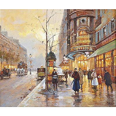 PARIS ON A WINTER'S EVE by René Rambert - Auction record, sale price, and art valuation. Compare with similar artists and explore comparable artworks.
