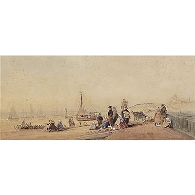 THE BEACH OF SCHEVENINGEN by Robert Taylor Pritchett - Auction record, sale price, and art valuation. Compare with similar artists and explore comparable artworks.