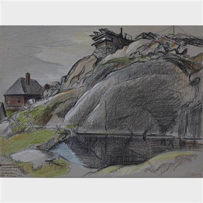 R.D. STATION, CHEBUCTO HEAD, 3 JUNE, 1943; R.C.E. ORDNANCE SHEDS, ST. J. NEWFLD, 2 SEPT. 43 (2)
