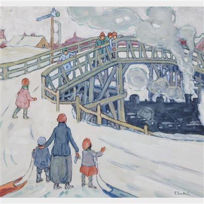 WINTER, WATCHING THE TRAIN