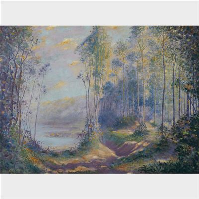 A GLIMPSE OF THE LAKE, CA. 1920