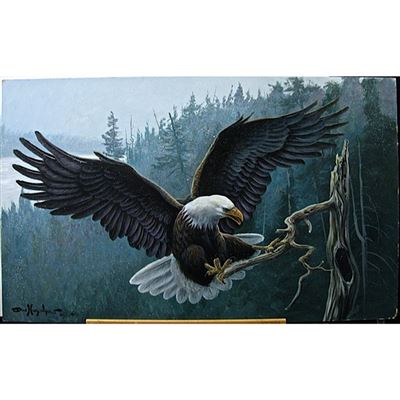 EAGLE by Don Ningewance - Auction record, sale price, and art valuation. Compare with similar artists and explore comparable artworks.
