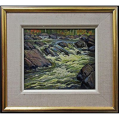RAPID WATERS by Orvil Clinton Madden - Auction record, sale price, and art valuation. Compare with similar artists and explore comparable artworks.