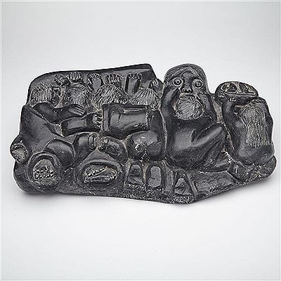 FIGURES ON A SLEEPING PLATFORM
