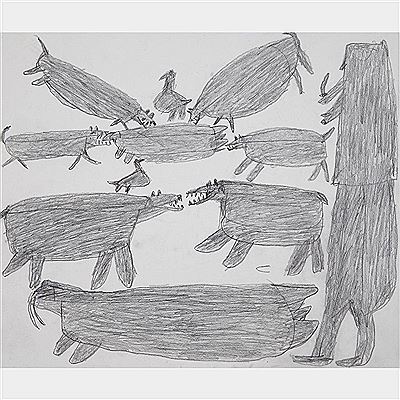 DOGS FIGHTING OVER SEAL, HUNTER, WALRUS AND POLAR BEARS by Parr - Auction record, sale price, and art valuation. Compare with similar artists and explore comparable artworks.