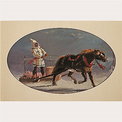 HABITANT, HORSE AND SLEIGH